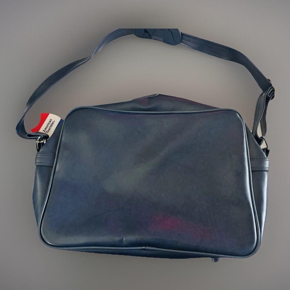 Vintage American Tourister 90s Carryon Overnight Shoulder Bag With Feet Blue